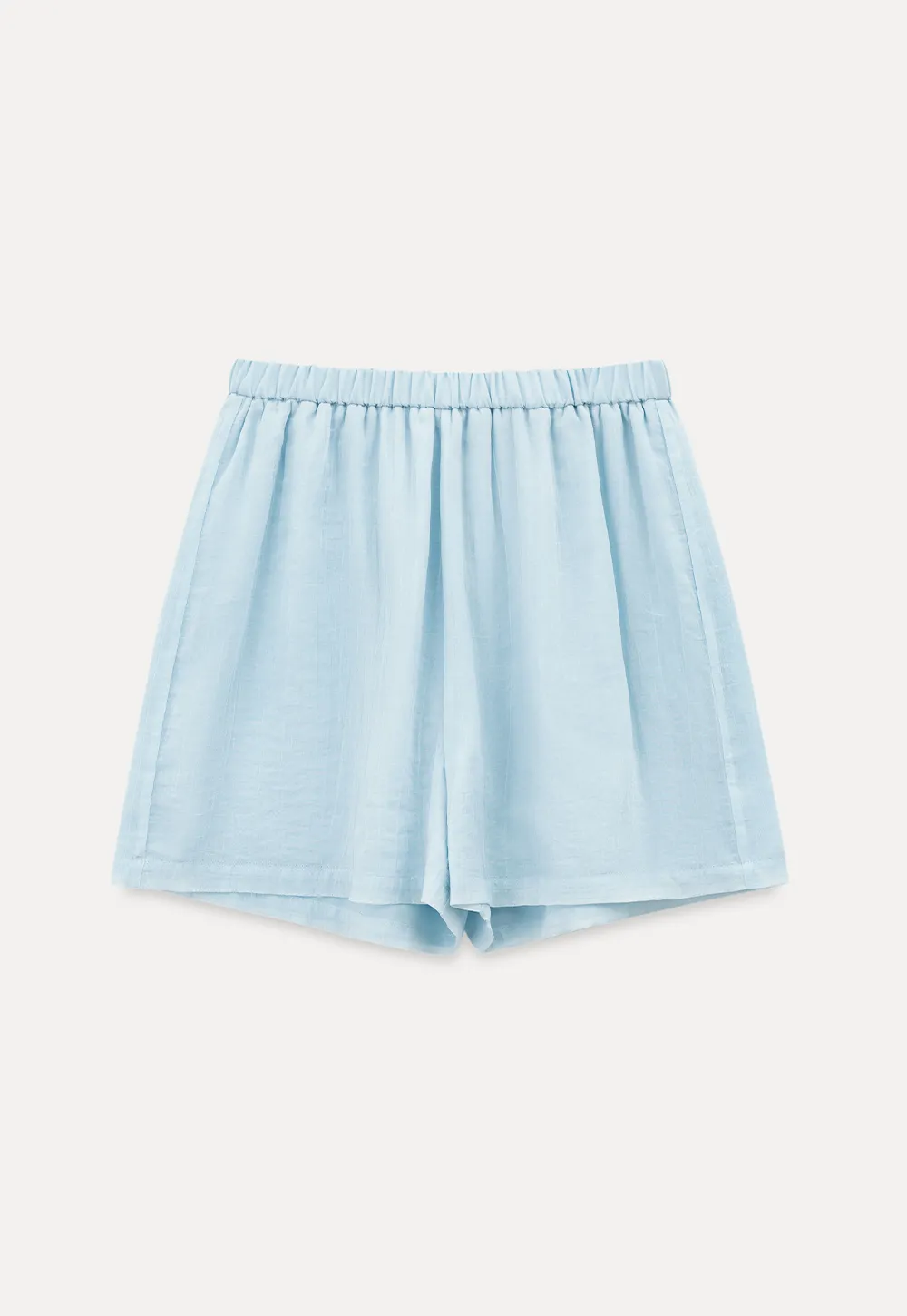 Sheer Ruffled Collar Button Up Shirt and Shorts Set