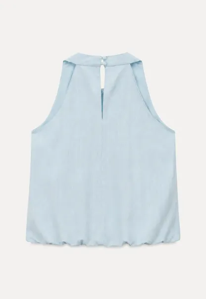 V Neck Sleeveless Halter Top