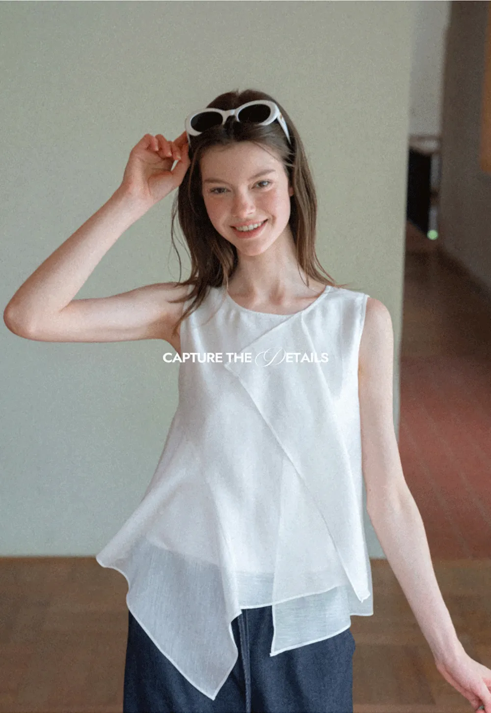 Asymmetrical Hem Sleeveless Top