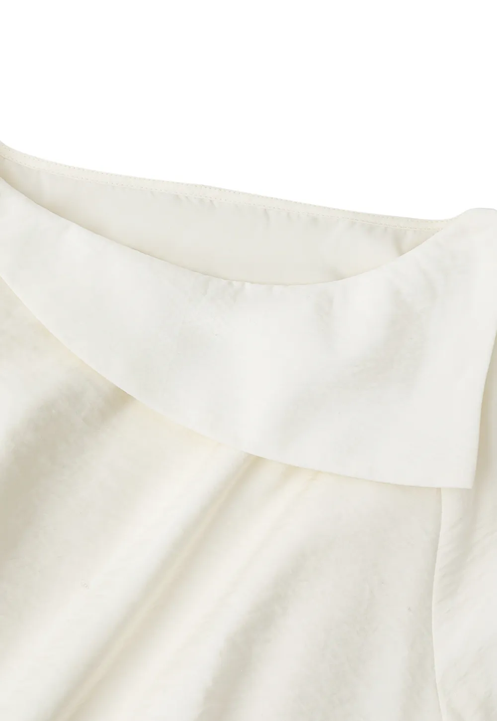 Asymmetrical Shoulder Cutout Collar Shirt