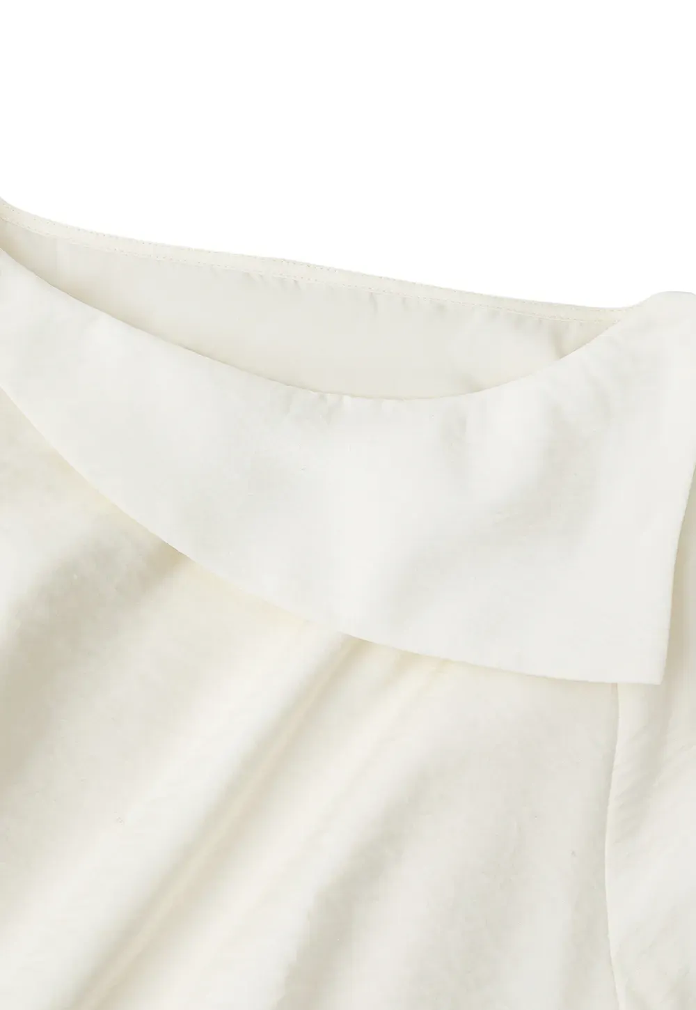 Asymmetrical Shoulder Cutout Collar Shirt