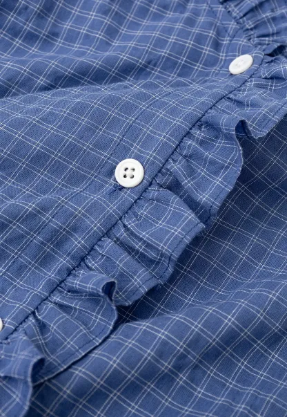 Ruffled Trim Button Front Shirt