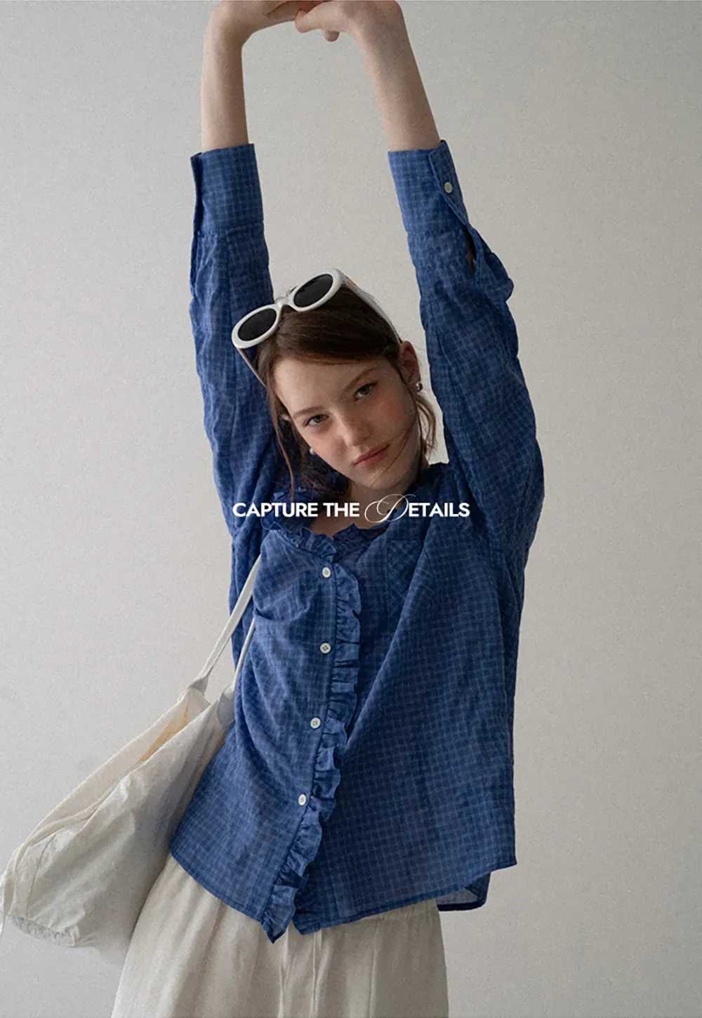Ruffled Trim Button Front Shirt