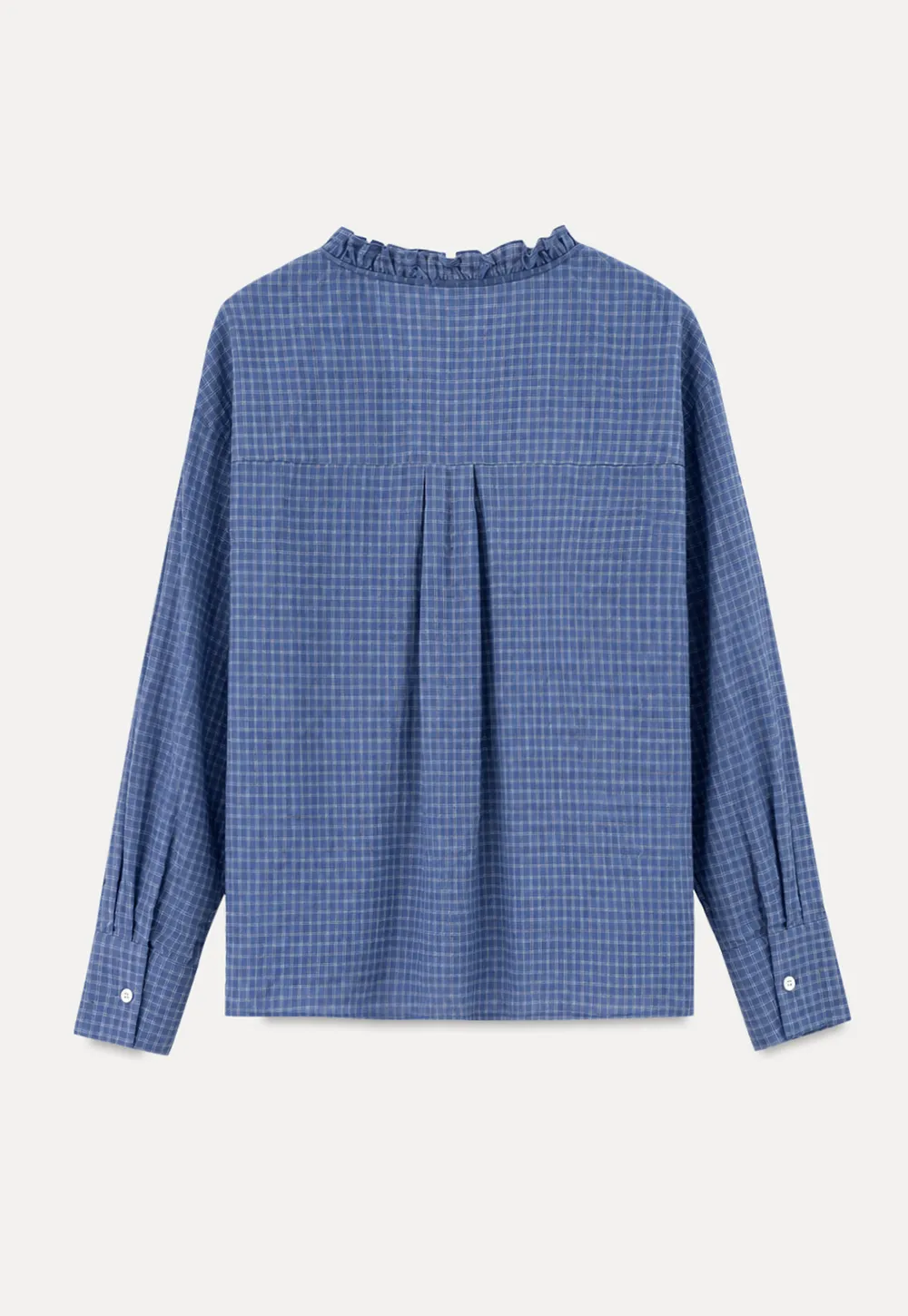 Ruffled Trim Button Front Shirt