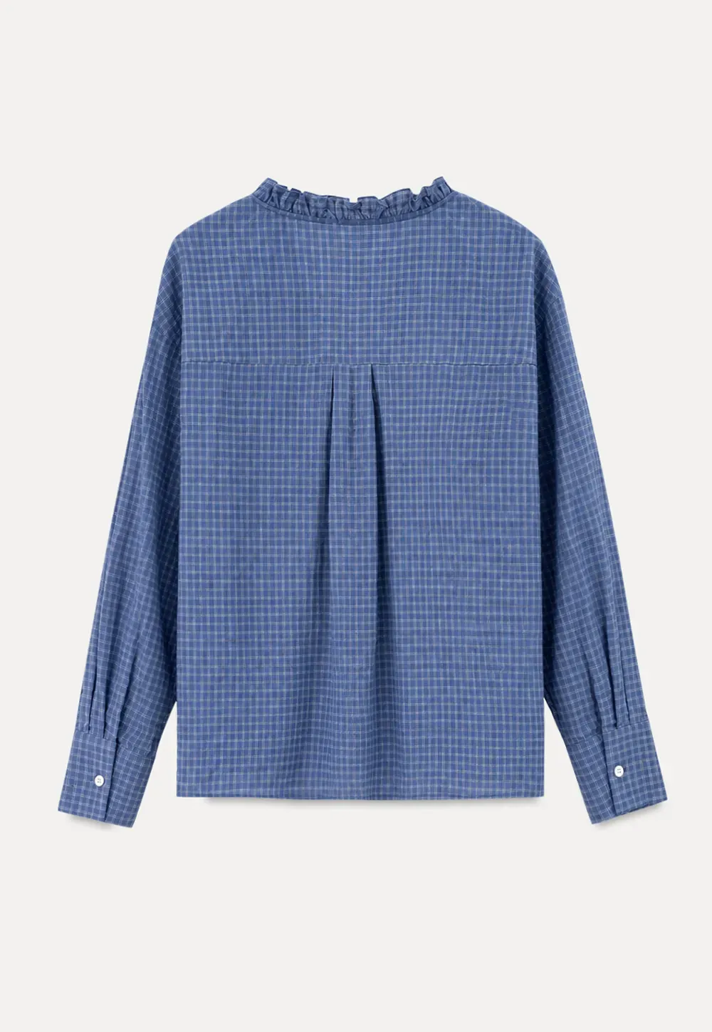 Ruffled Trim Button Front Shirt