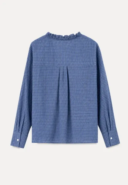 Ruffled Trim Button Front Shirt