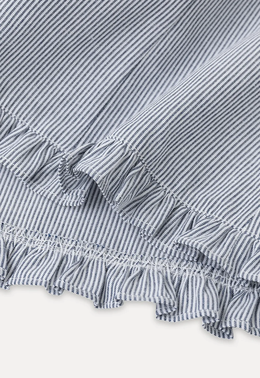 Ruffled Trim Cropped Short Sleeve Button Up Shirt