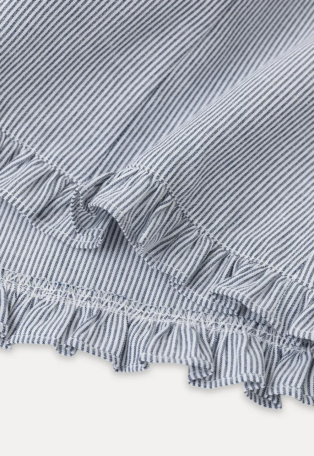 Ruffled Trim Cropped Short Sleeve Button Up Shirt