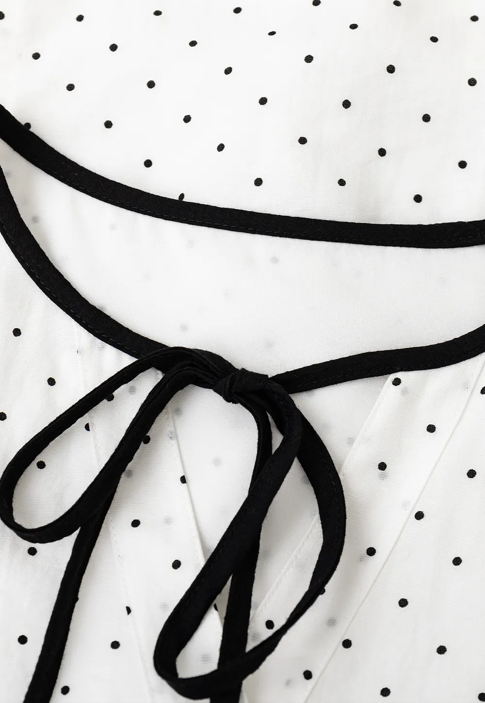 Polka Dot Ruffled Sleeve Button Front Shirt