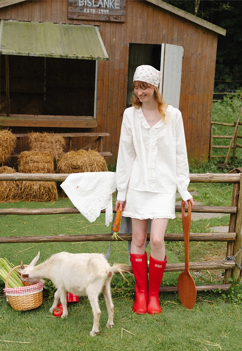 Ruffled Collar and Hem Shirt