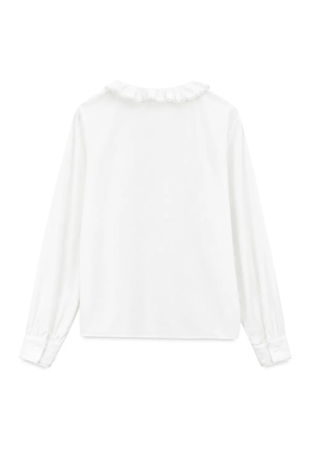 Ruffled Collar and Hem Shirt