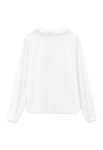 Ruffled Collar and Hem Shirt