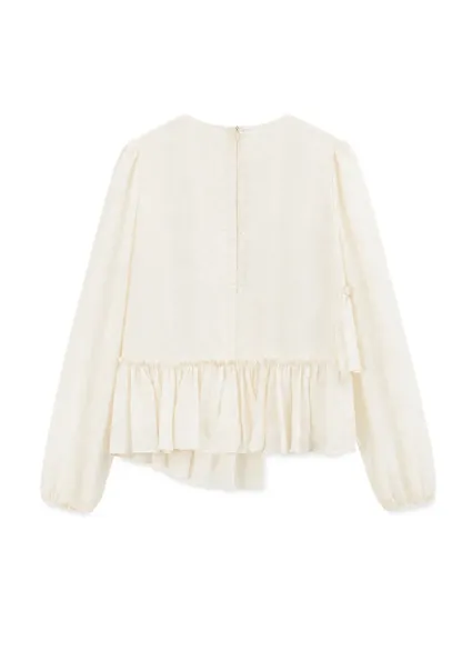 Tiered Ruffle Sleeve Blouse
