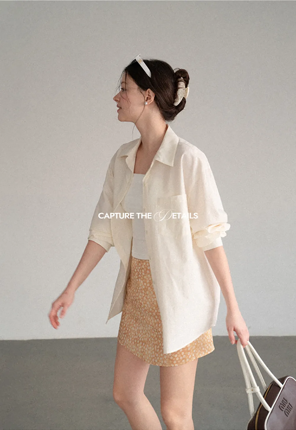 Oversized Collar Shirt with Roll Up Sleeves