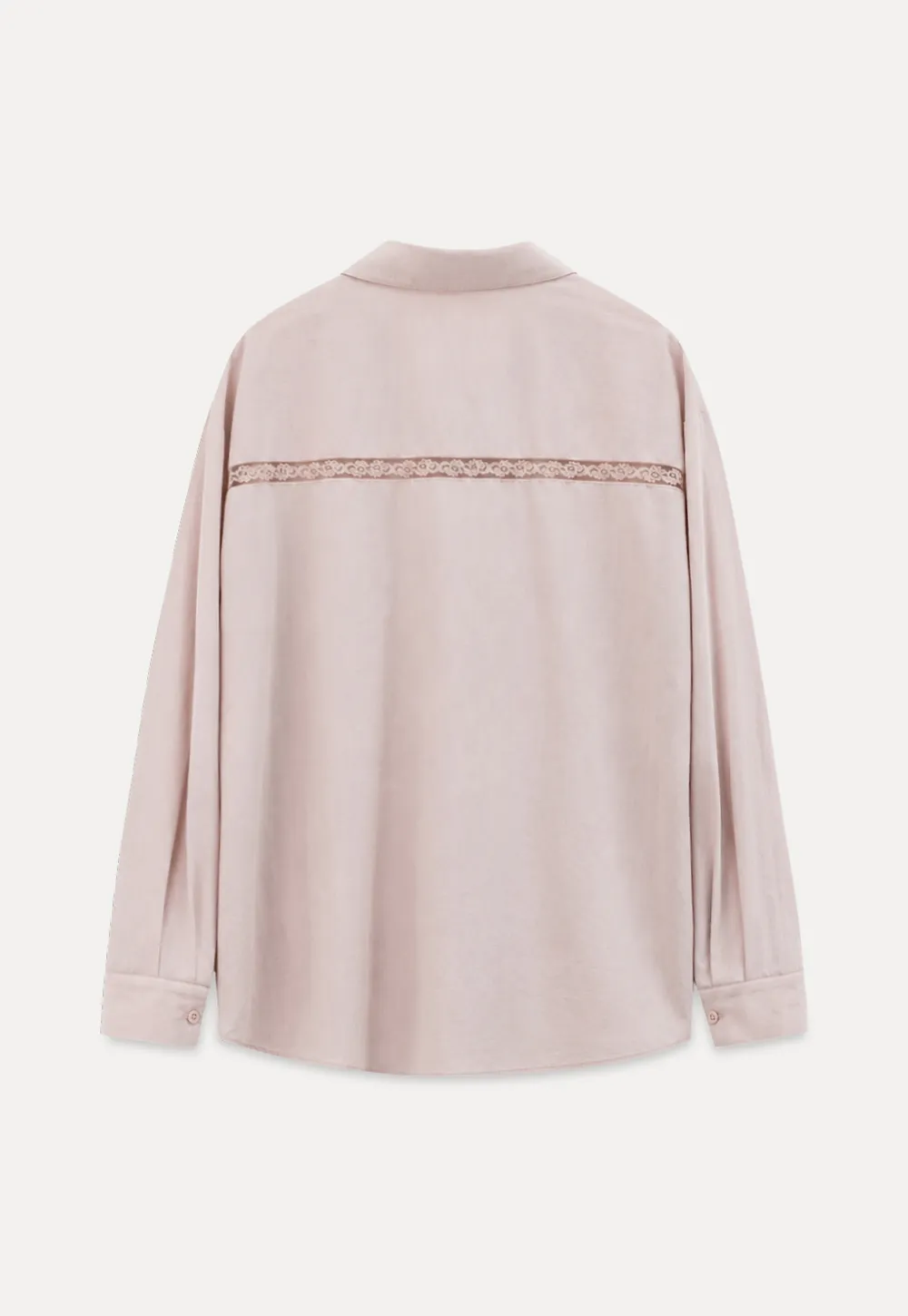 Oversized Collar Shirt with Roll Up Sleeves