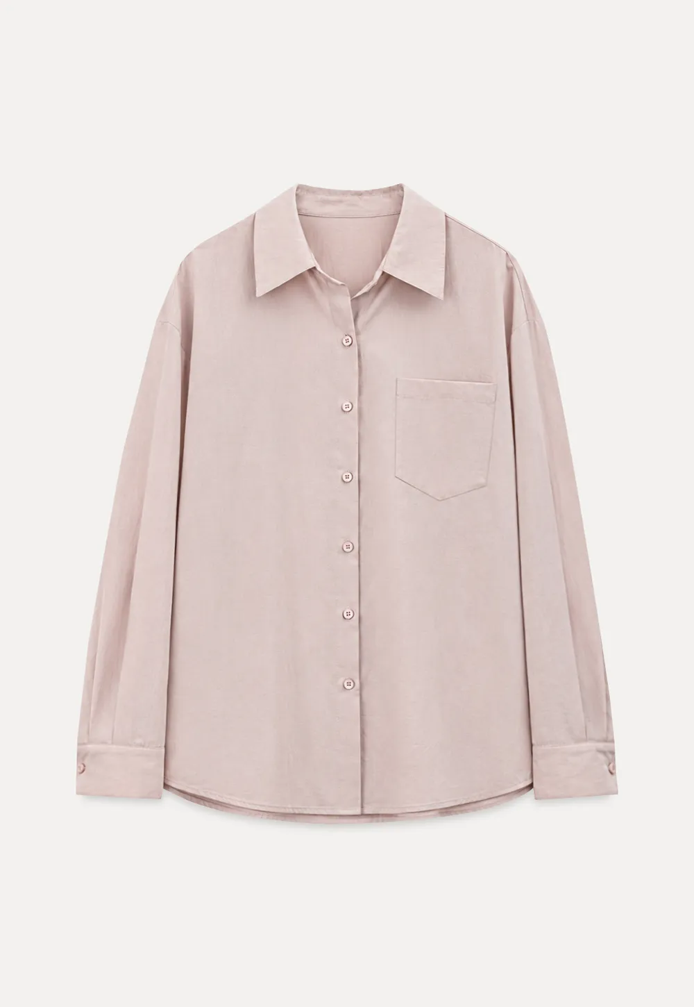 Oversized Collar Shirt with Roll Up Sleeves