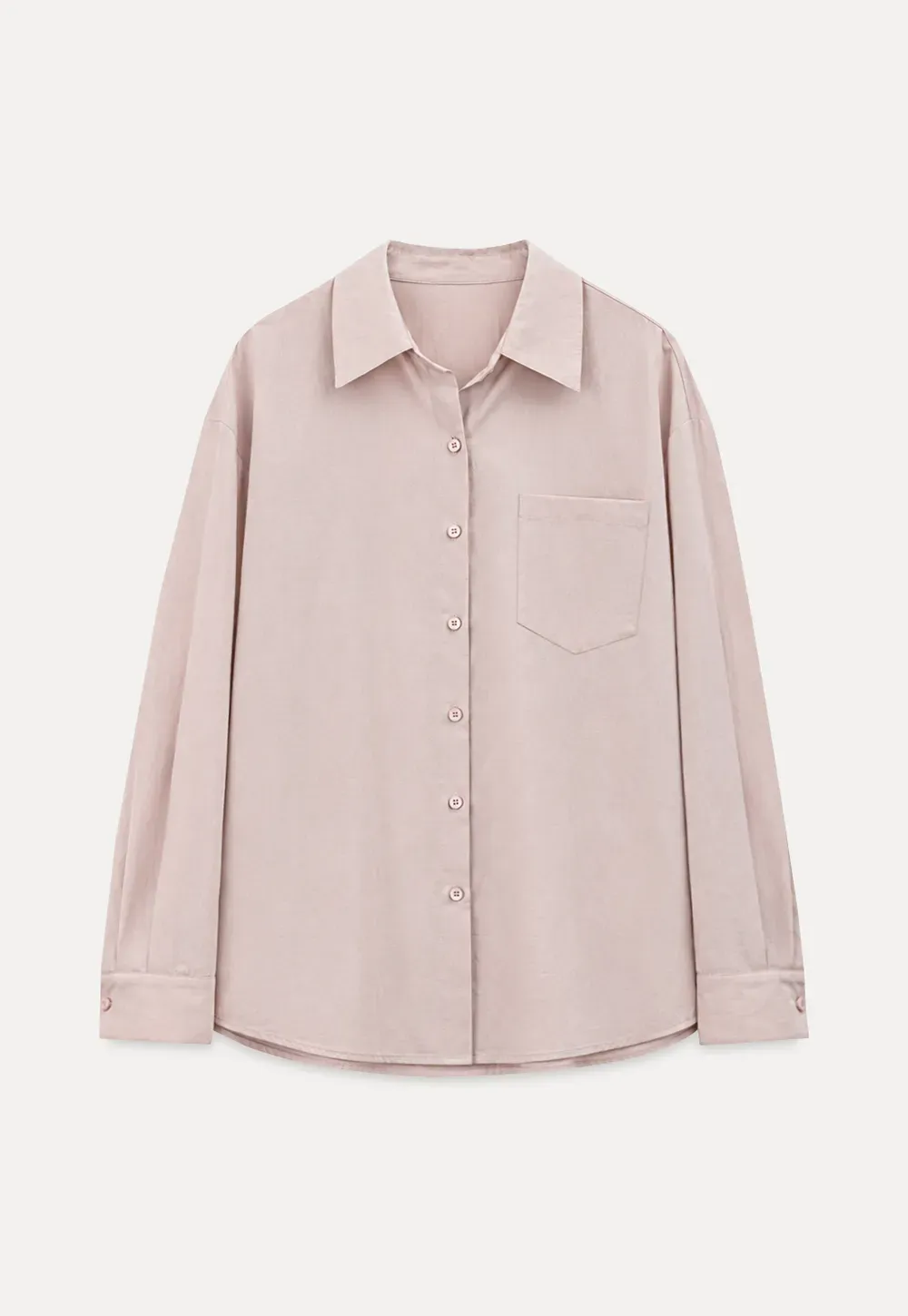 Oversized Collar Shirt with Roll Up Sleeves