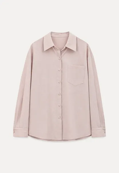 Oversized Collar Shirt with Roll Up Sleeves