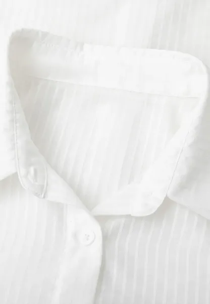 Sheer Textured Button Down Shirt