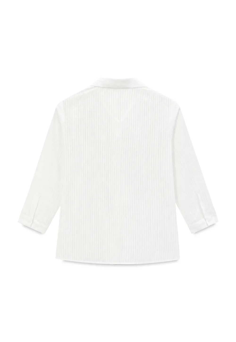 Sheer Textured Button Down Shirt