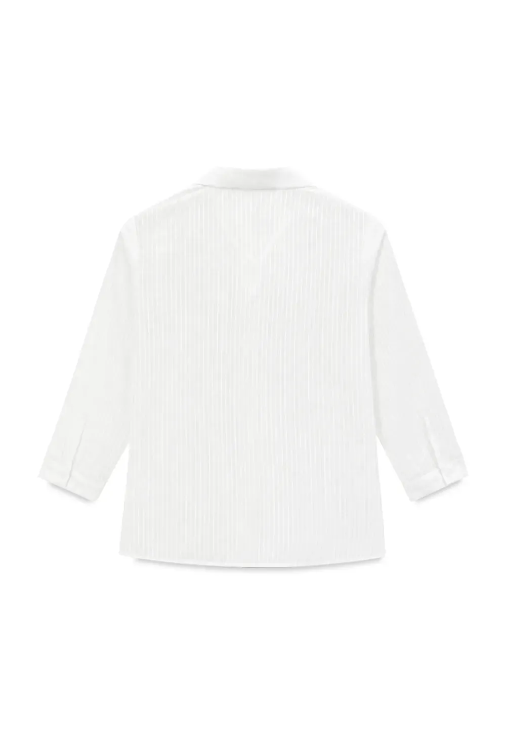 Sheer Textured Button Down Shirt