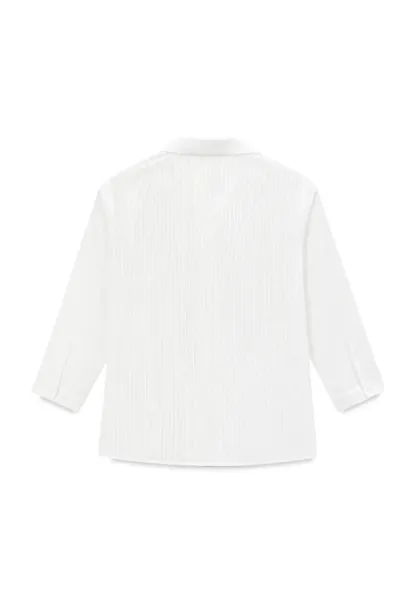 Sheer Textured Button Down Shirt