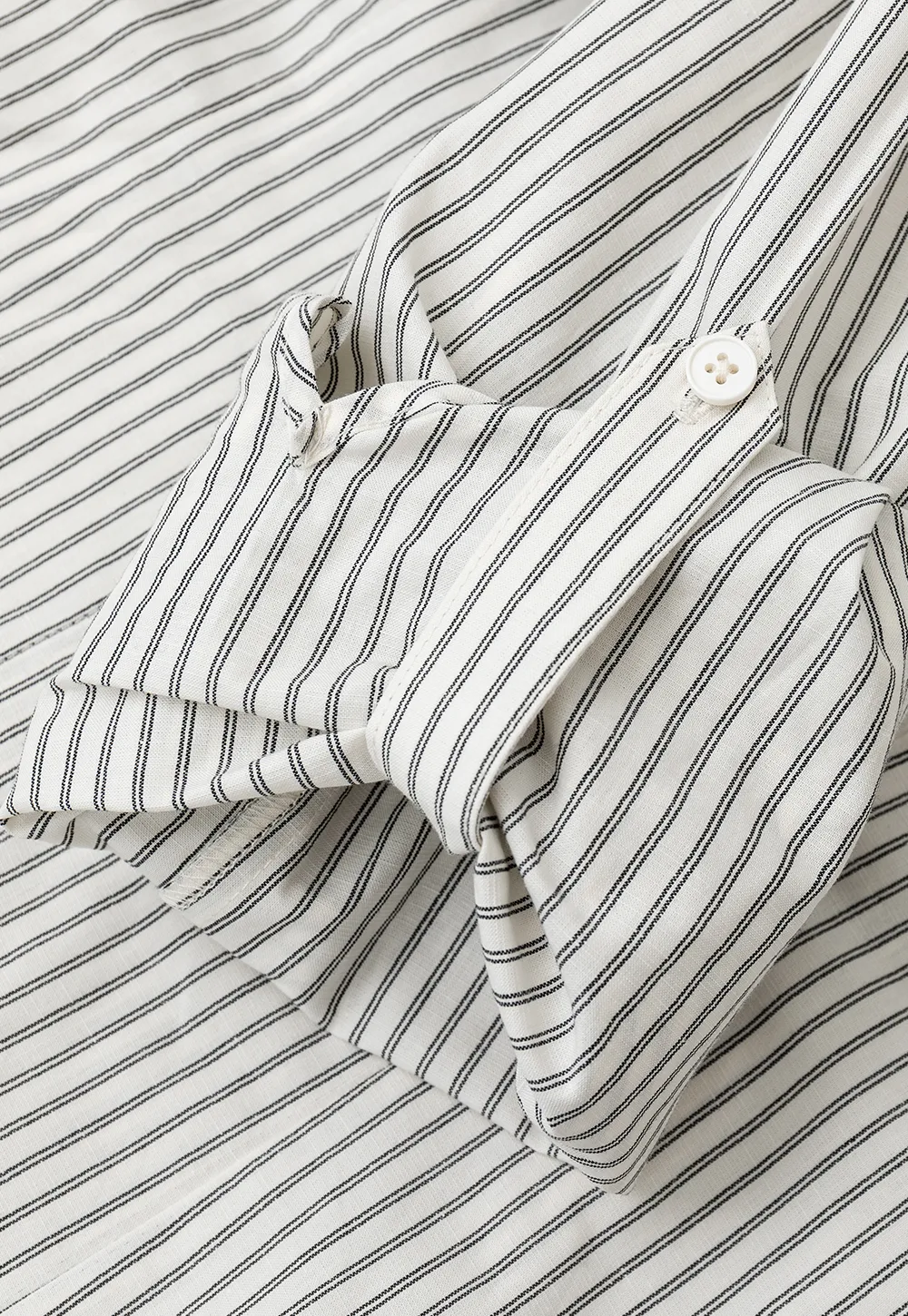 Striped Button Down Shirt with Roll Up Sleeves