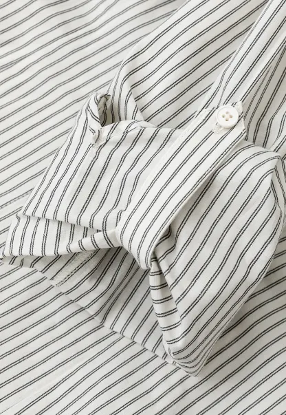 Striped Button Down Shirt with Roll Up Sleeves