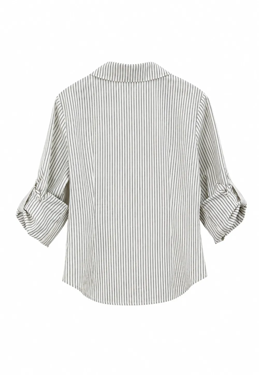 Striped Button Down Shirt with Roll Up Sleeves
