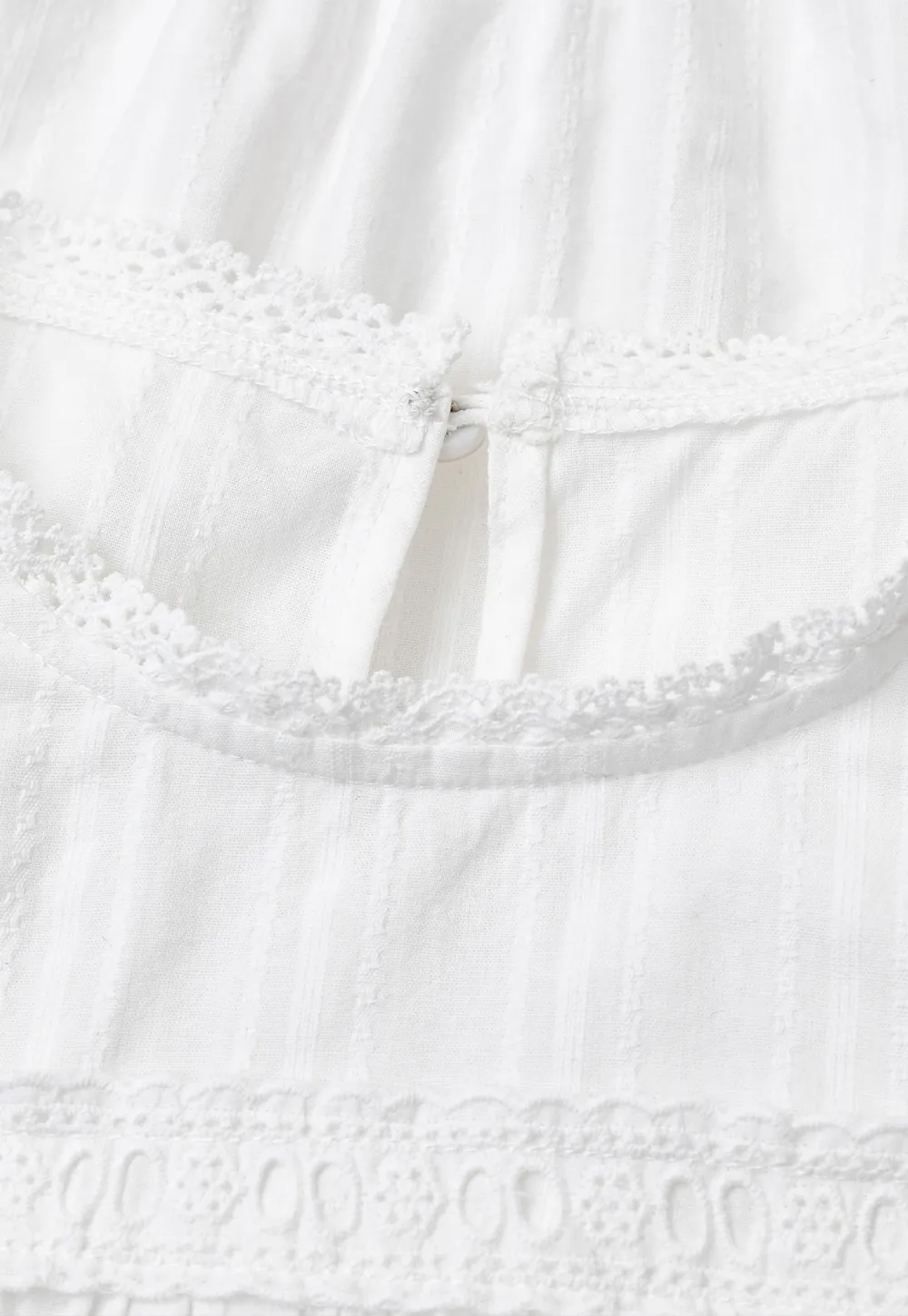 Ruffled Sleeve Lace Trim Blouse