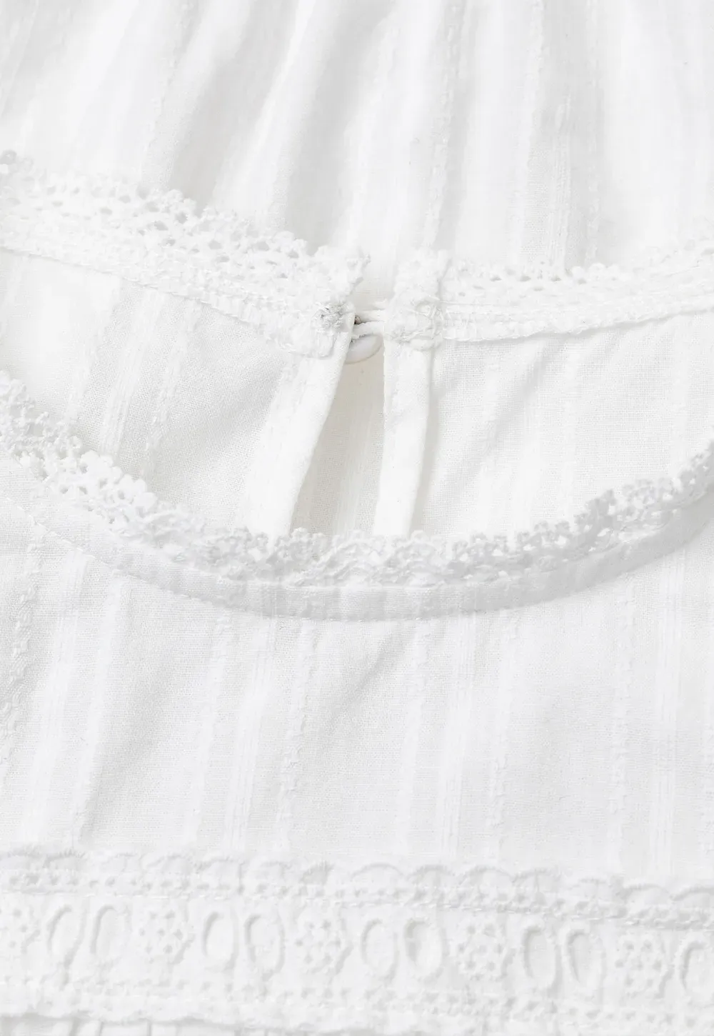 Ruffled Sleeve Lace Trim Blouse