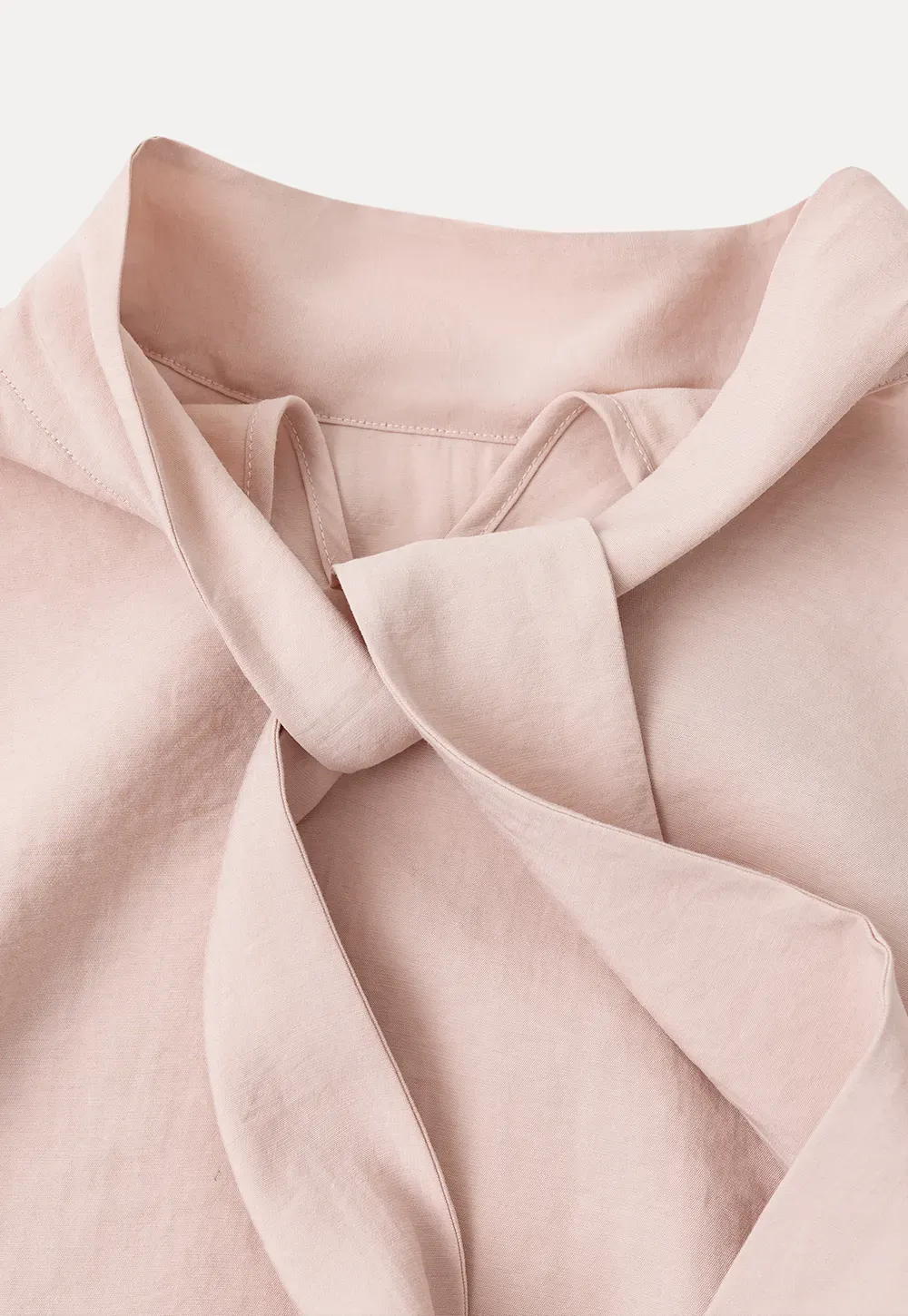 Puffed Sleeve High Neck Blouse
