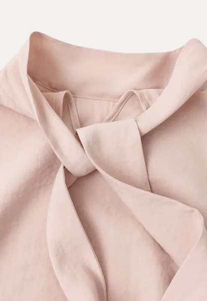Puffed Sleeve High Neck Blouse