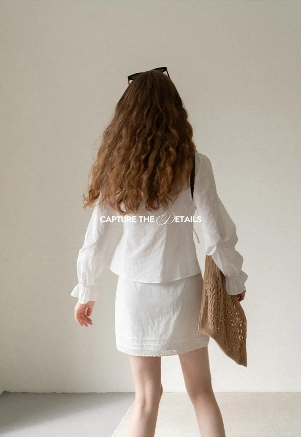 Ruffled Collar Pleated Front Long Sleeve Shirt