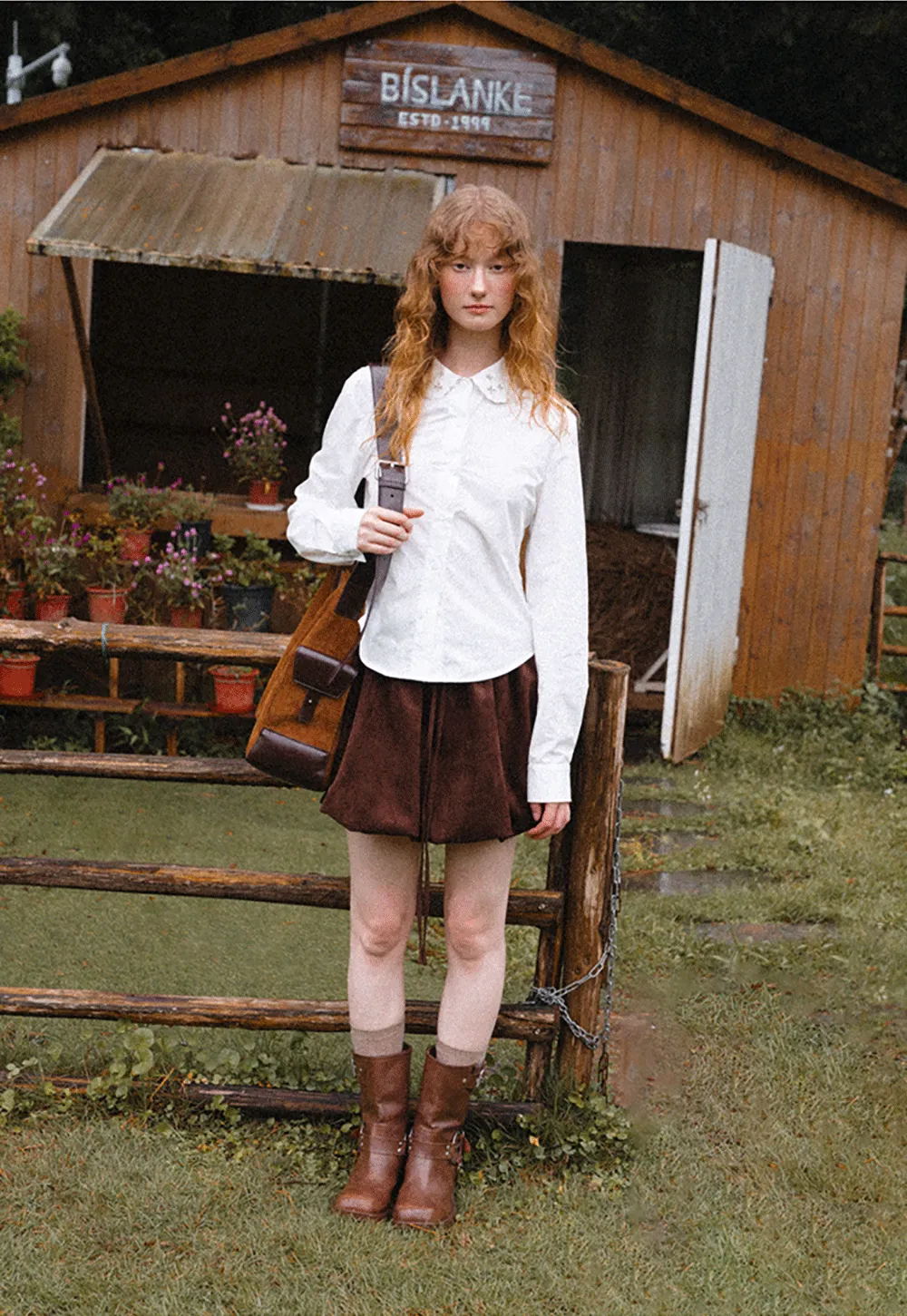 Asymmetrical Cut Long Sleeve Button Up Shirt