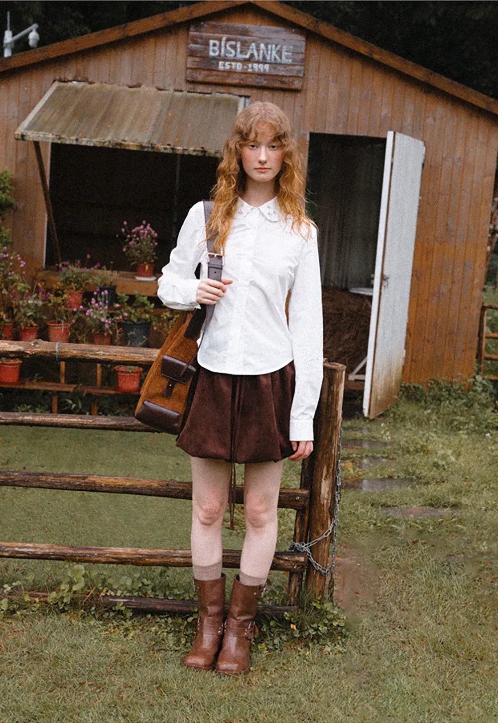 Asymmetrical Cut Long Sleeve Button Up Shirt