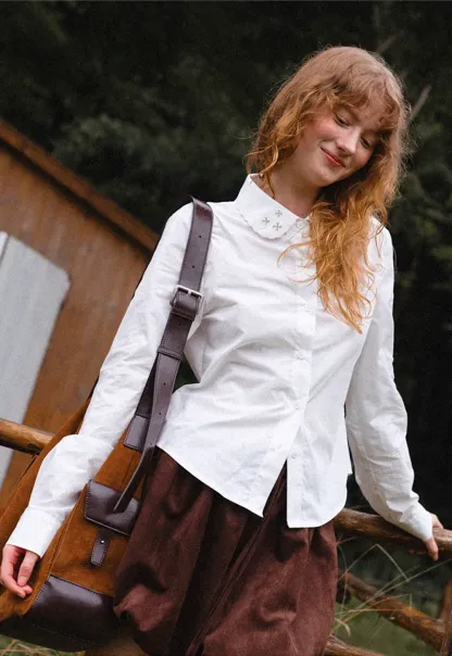 Asymmetrical Cut Long Sleeve Button Up Shirt