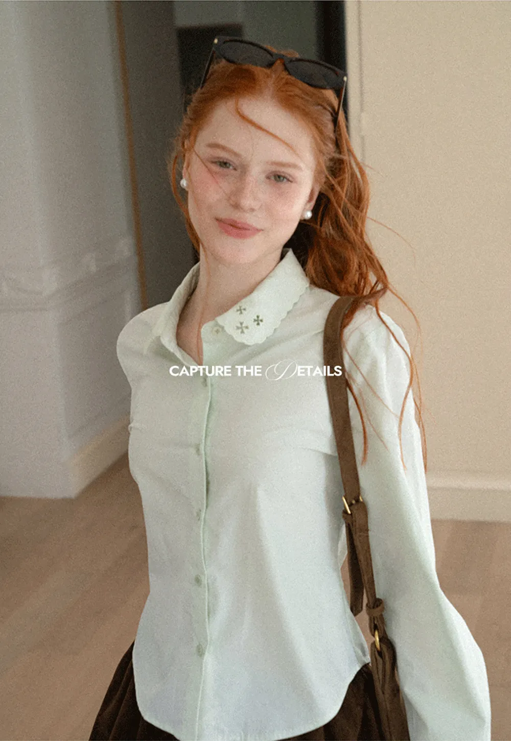 Asymmetrical Cut Long Sleeve Button Up Shirt