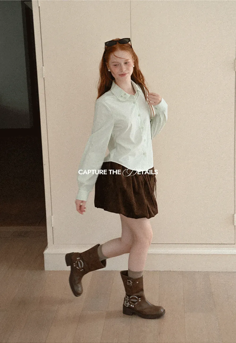 Asymmetrical Cut Long Sleeve Button Up Shirt