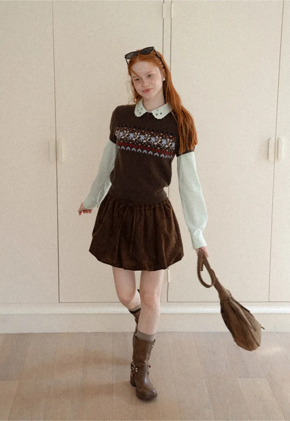 Asymmetrical Cut Long Sleeve Button Up Shirt