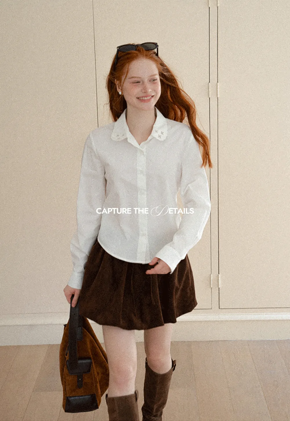 Asymmetrical Cut Long Sleeve Button Up Shirt