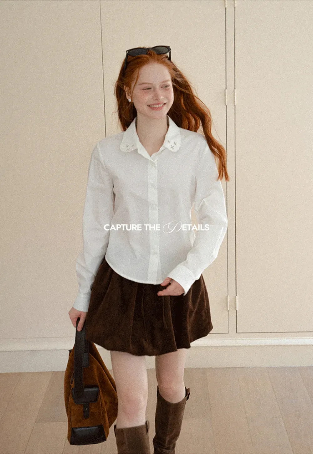 Asymmetrical Cut Long Sleeve Button Up Shirt