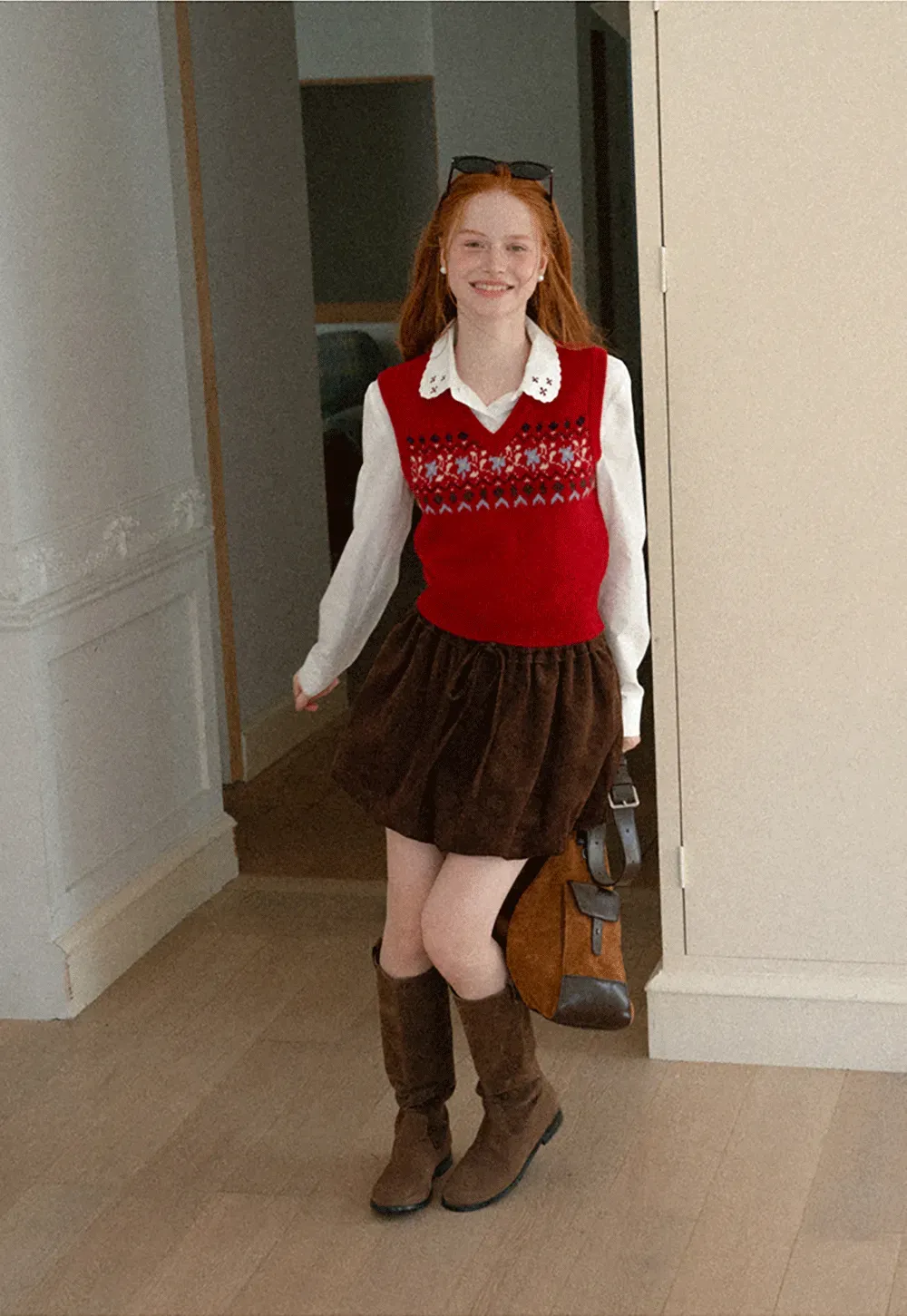 Asymmetrical Cut Long Sleeve Button Up Shirt
