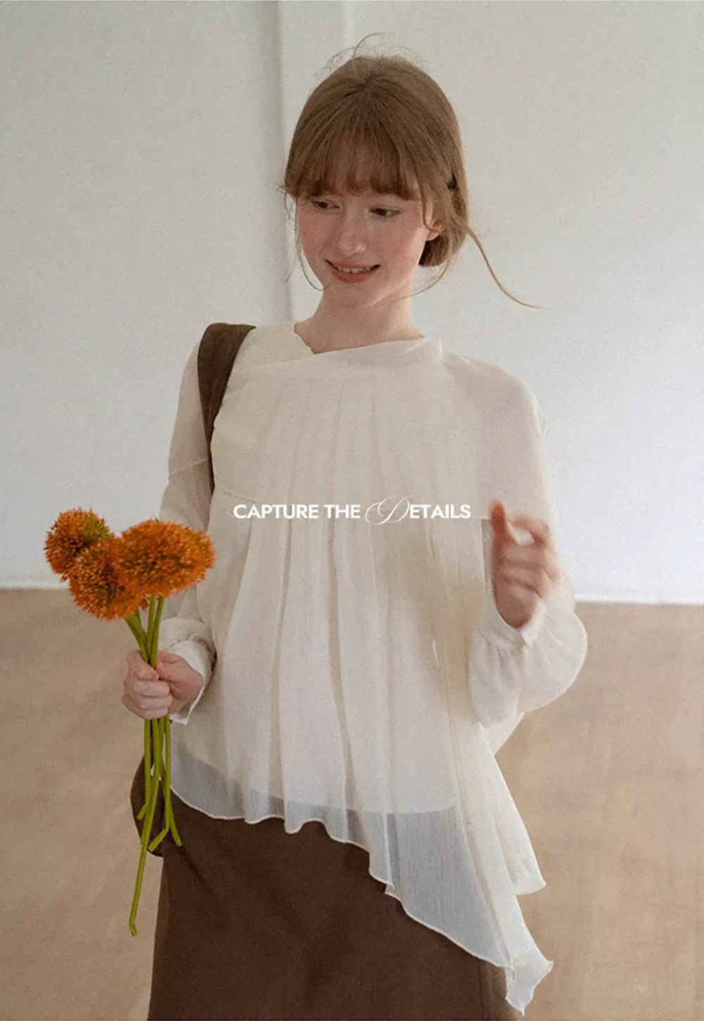 Pleated Layered Sheer Blouse