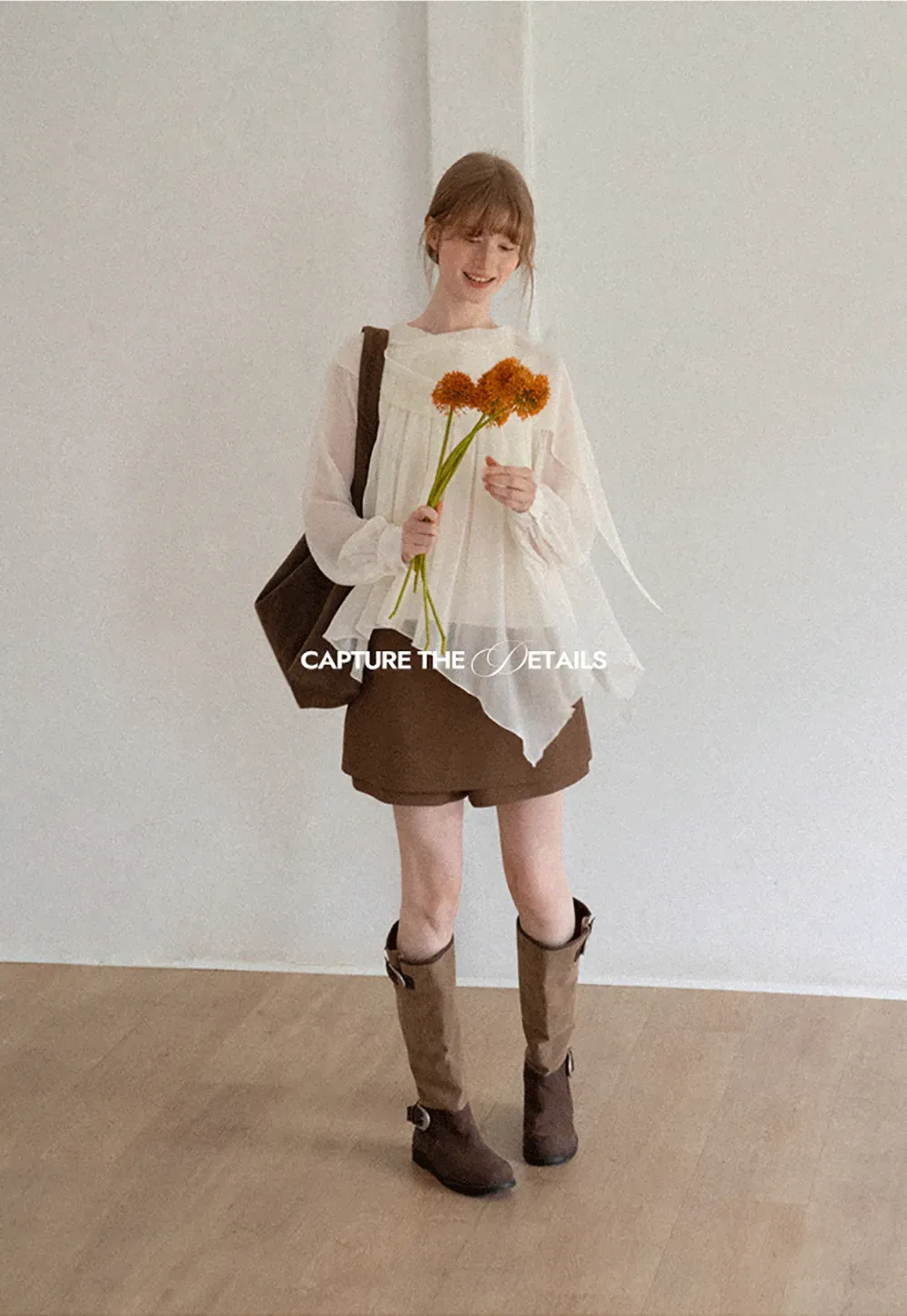 Pleated Layered Sheer Blouse