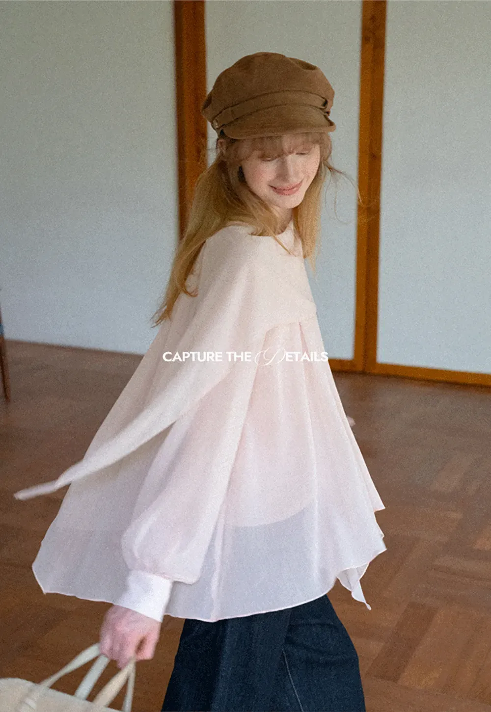 Pleated Layered Sheer Blouse