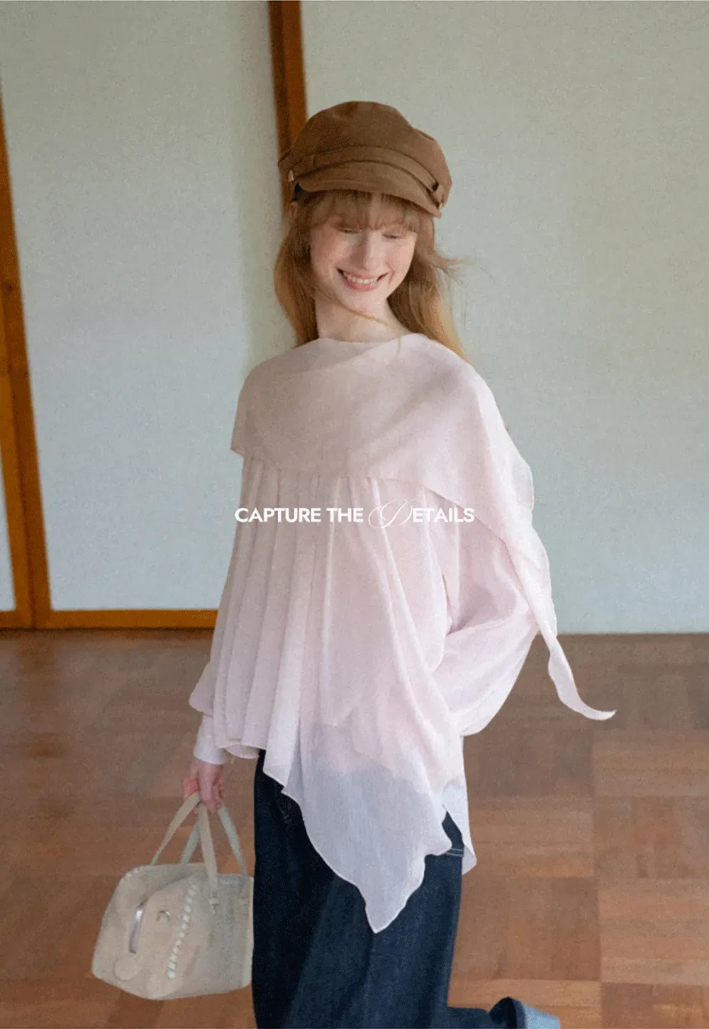 Pleated Layered Sheer Blouse