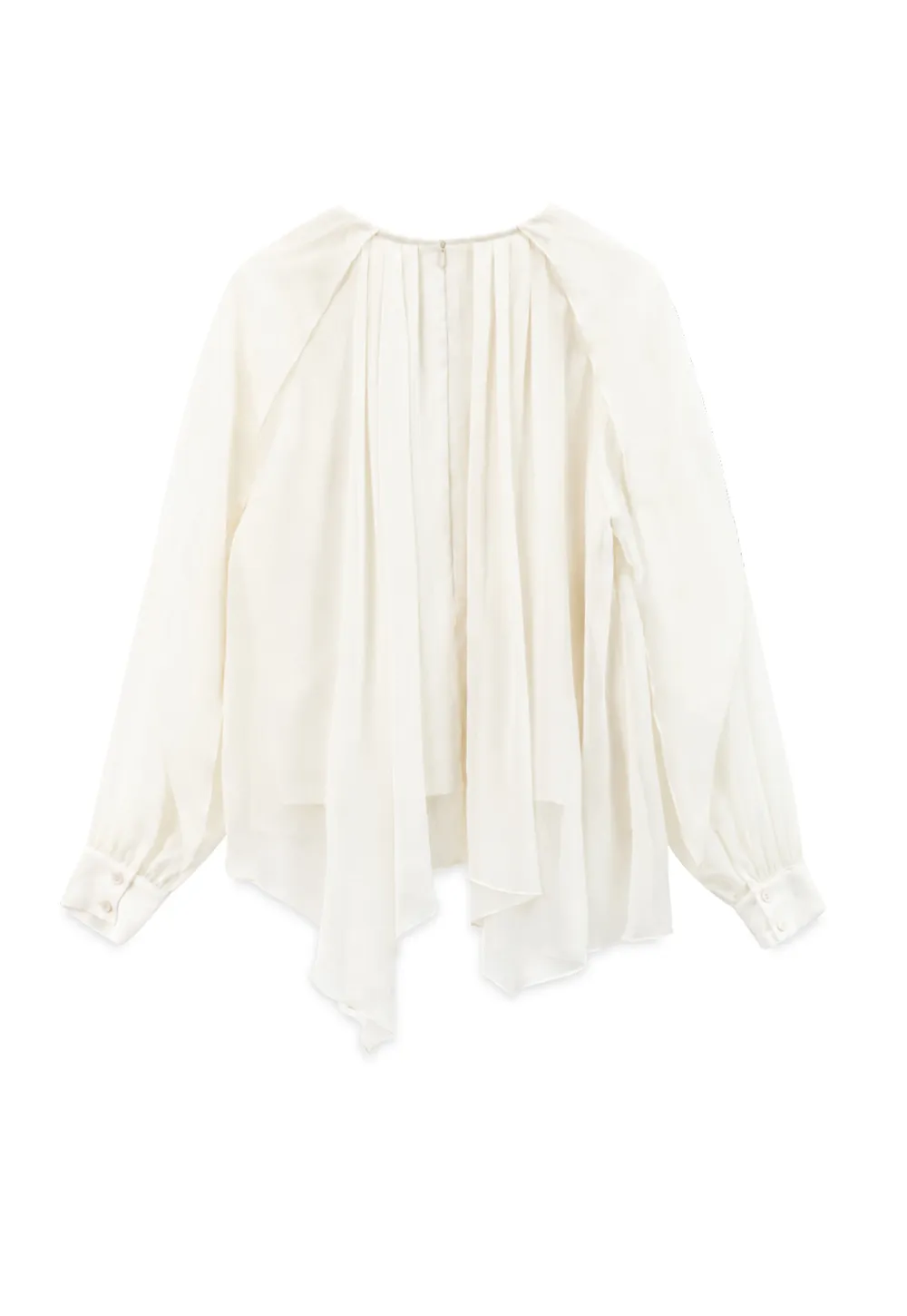 Pleated Layered Sheer Blouse