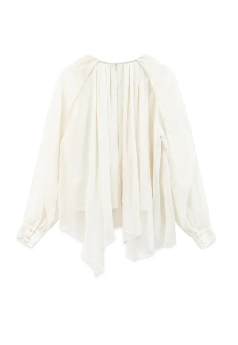 Pleated Layered Sheer Blouse