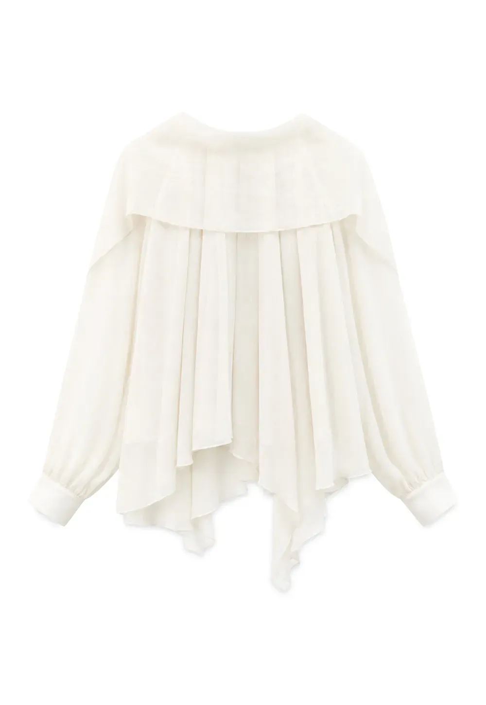 Pleated Layered Sheer Blouse